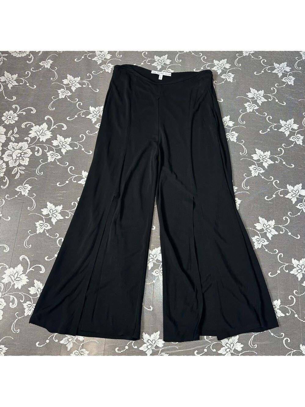& Other Stories High Waisted Wide Leg Split Hem Crop Pants Sz 6